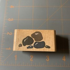 Rubber Stampede Posh Impressions- Wood Stamp Building Stones Rocks Terrain