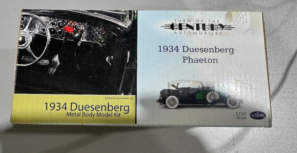 TESTORS 1:32 SCALE DIECAST 1934 DUESEBERG METAL BODY KIT TURN OF THE CENTURY - Image 3 of 4
