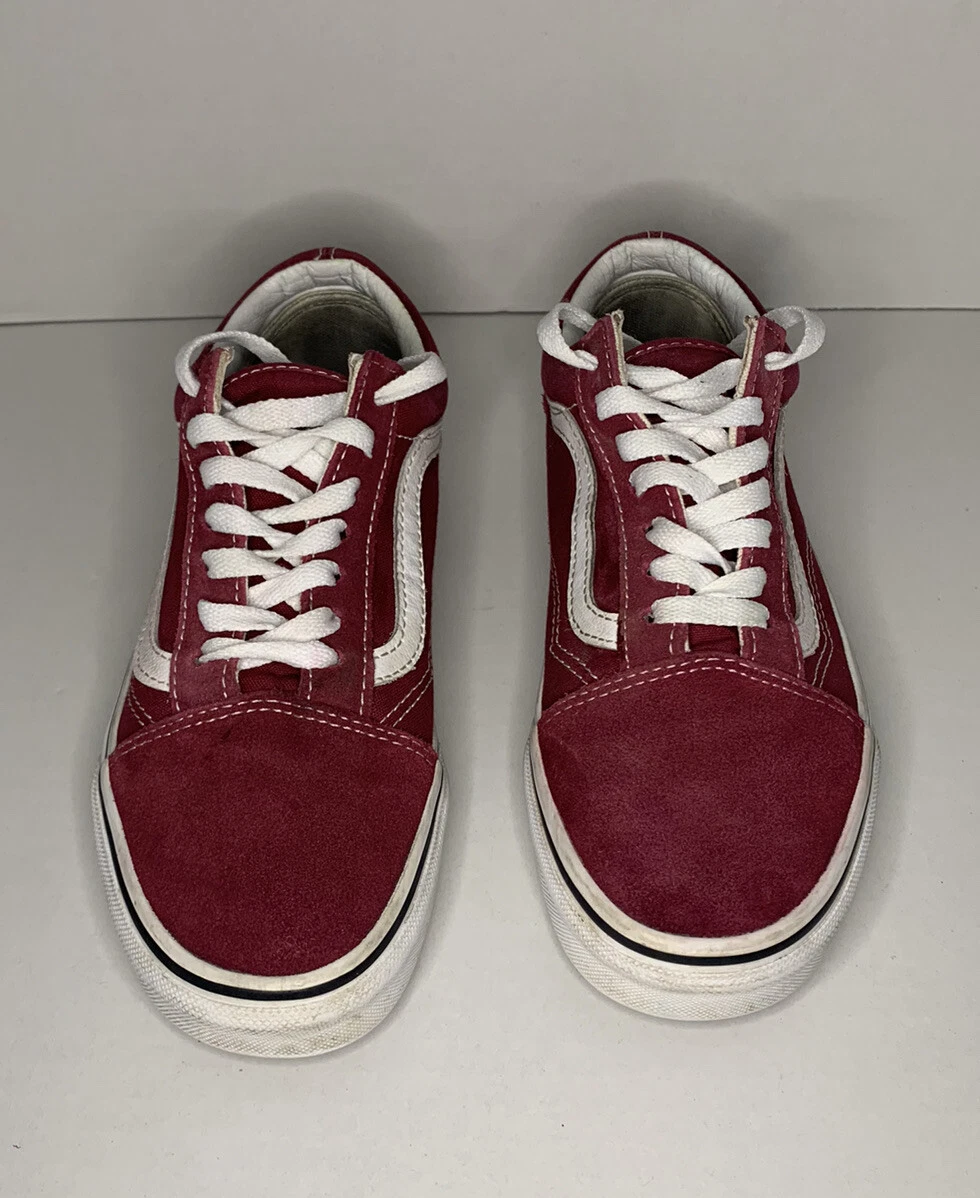 ladies burgundy vans