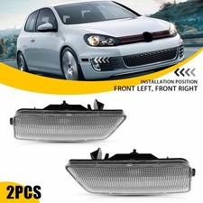 2x Front Fender Side Marker Light Housings For 2010-14 Volkswagen MK6 Golf GTI A