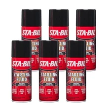 STA BIL Starting Fluid 11 Fl Oz 6 Pack Cold Weather Gasoline Diesel Engine Aid