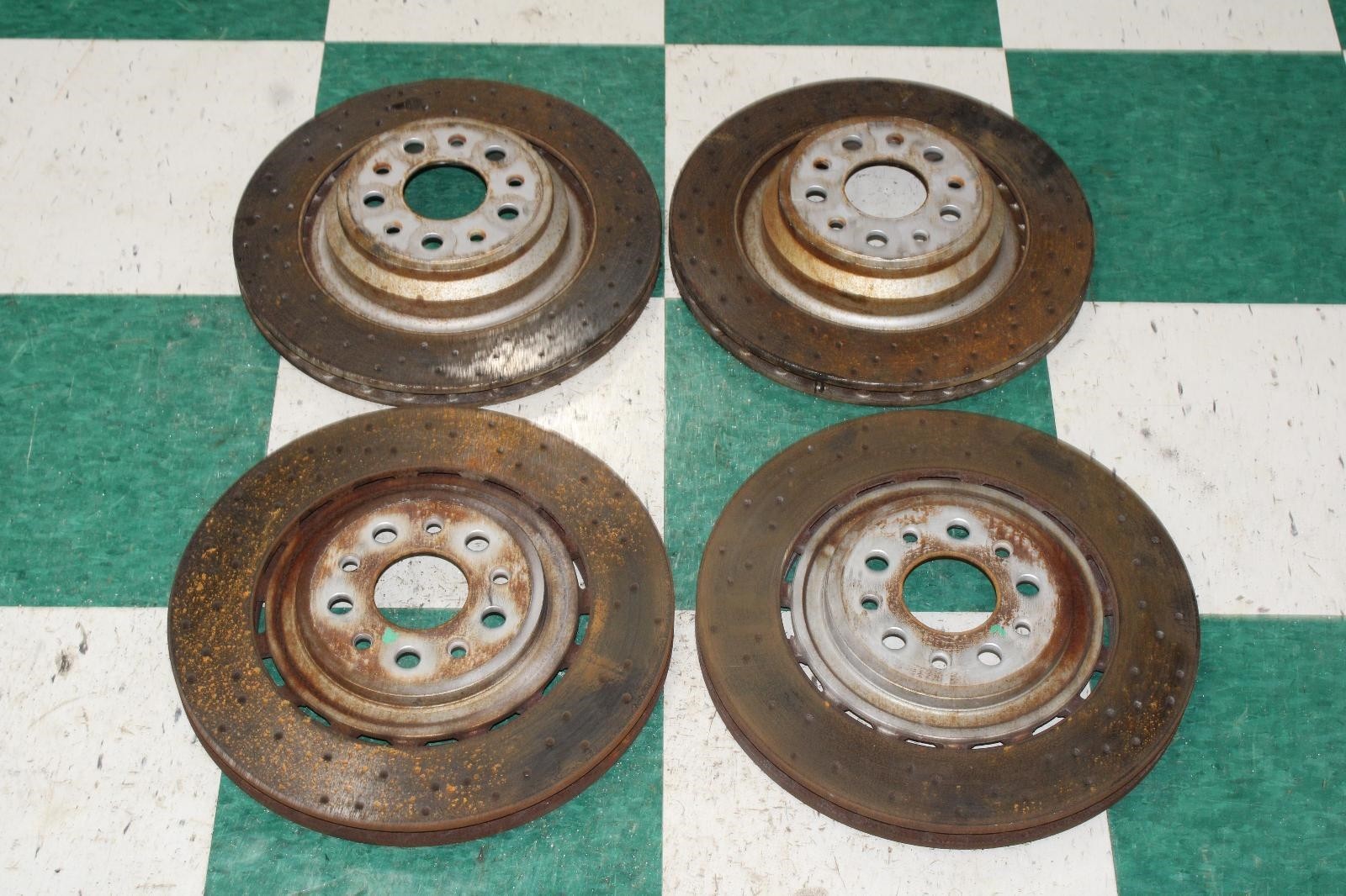 14-20 Ghibli OEM Driver Passenger Front Rear Drilled Brake Rotors Set 4x Factory