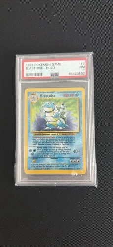 1999 Pokémon Base Set Blastoise Holo #2 PSA 7 NM – WOTC Vintage Classic