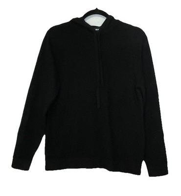 Naadam Cashmere Hoodie Sweater Women's Size S Black Hooded Soft Knit Pullover