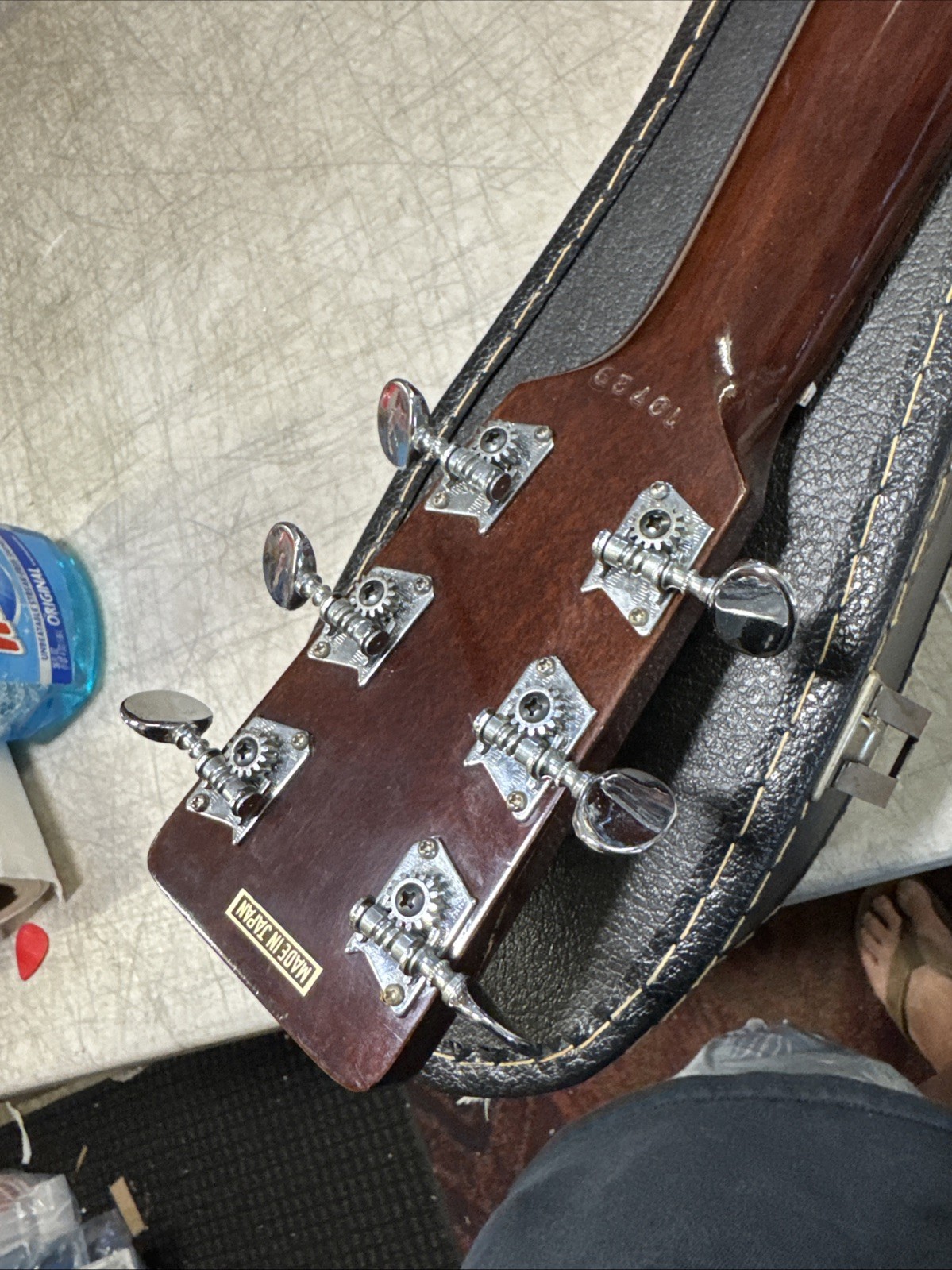 Vintage 1970's  1973 Takamine F-307  Acoustic Guitar Made In Japan NICE! +Case