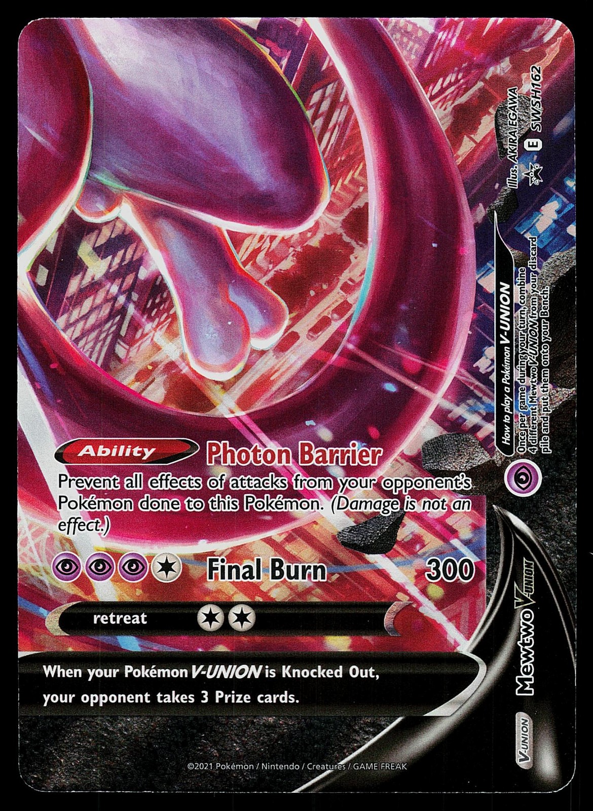 Pokemon Card Sword & Shield Promo Mewtwo V-UNION SWSH162 Promo
