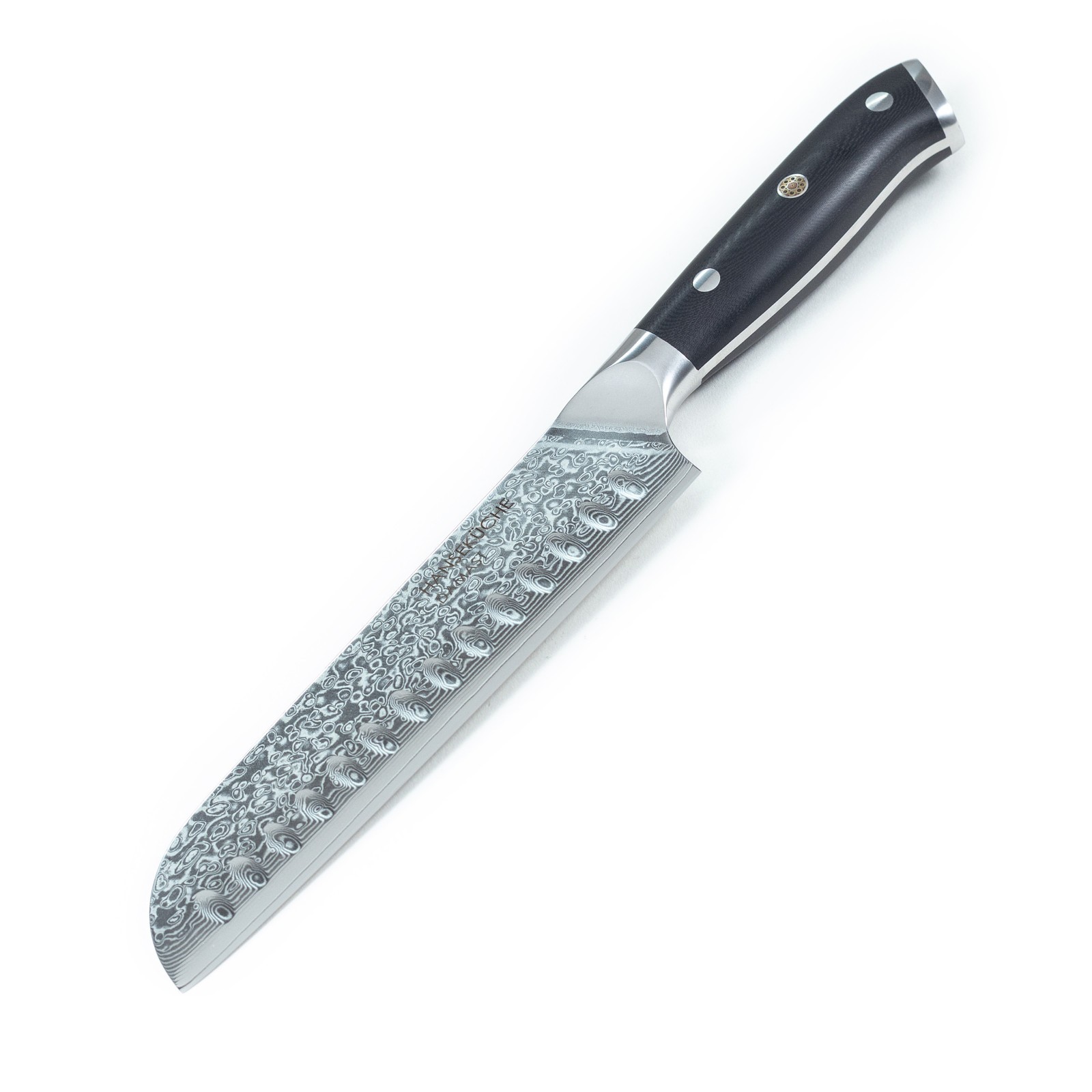 Santoku Damastmesser – Hochwertiges Kochmesser aus Damast Stahl mit 67 Schichten