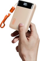 Power Bank 20000Mah 22,5W Schnellladung USB-C Abnehmbar Flugtauglich Beige
