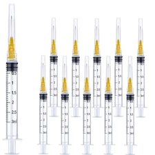 3cc 3ml with 25 Gauge 5/8 Inch, Sterile Lab Utensils 3ml-25G Inch 