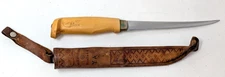 Vintage J Marttiini Finland Hand Ground Stainless Rapala Fillet Knife & Sheath