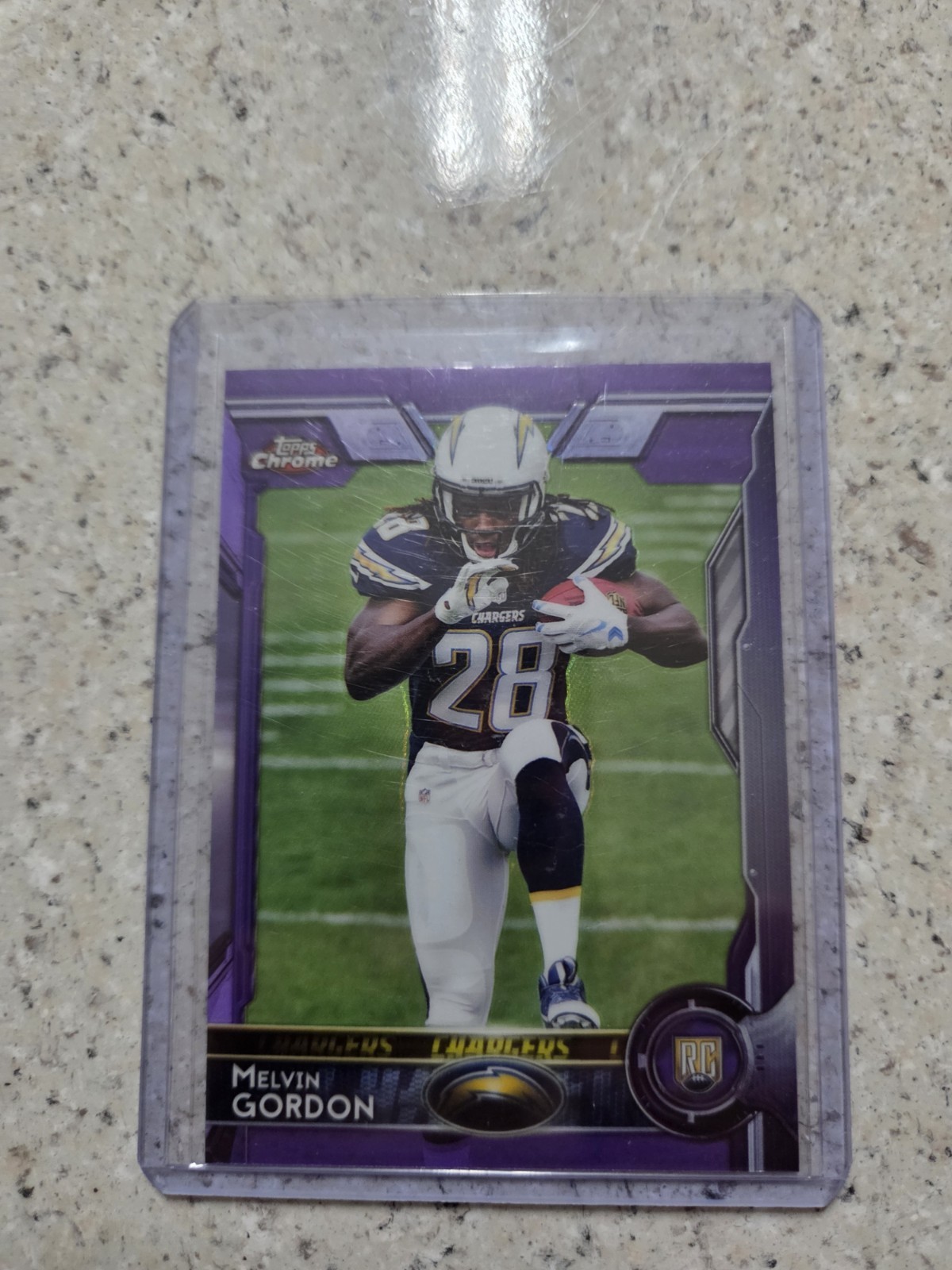 2015 Topps Chrome Purple Refractor Rookie Melvin Gordon #105 Chargers Football