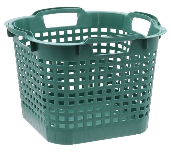 Gartenkorb 25 Liter, GrüN, Ø390X280Mm, Stapelkorb, Obstkorb, Erntekorb, Uni-Korb-image