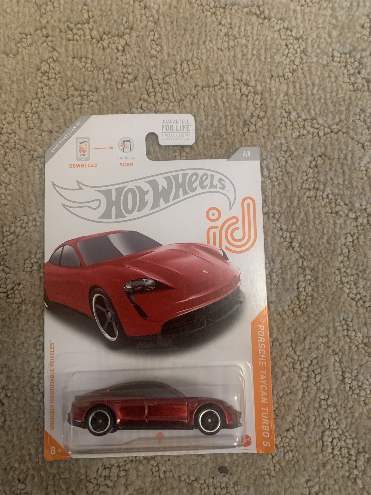 2021 Hot Wheels ID Chase Porsche Taycan Turbo S (Spectraflame Red) 🔥