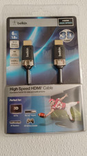 Belkin Audio Video Cable 1.8 m 6 foot HD TV High-Speed HDMI Cable with/ethernet