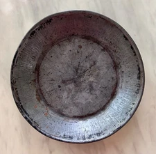 Vintage Small Metal Pie Pan / Cowboy Bowl