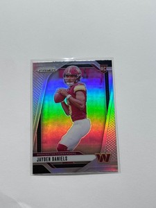 Photo from the eBay listing: 2024 Panini Prizm Silver #347 Jayden Daniels Washington Commanders