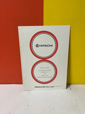 HITACHI 580-0664 S-800 Scanning Electron Microscope Instruction Manual