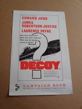 Edward Judd - Decoy - 1962 UK Film Campaign Book (James Robertson Justice)