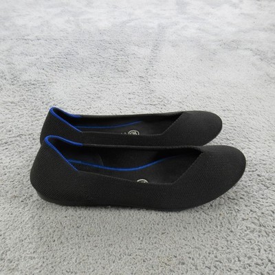Rothy's The Flat Shoes Womens Size 8 Black Knit Ballet Flats Washable Casual