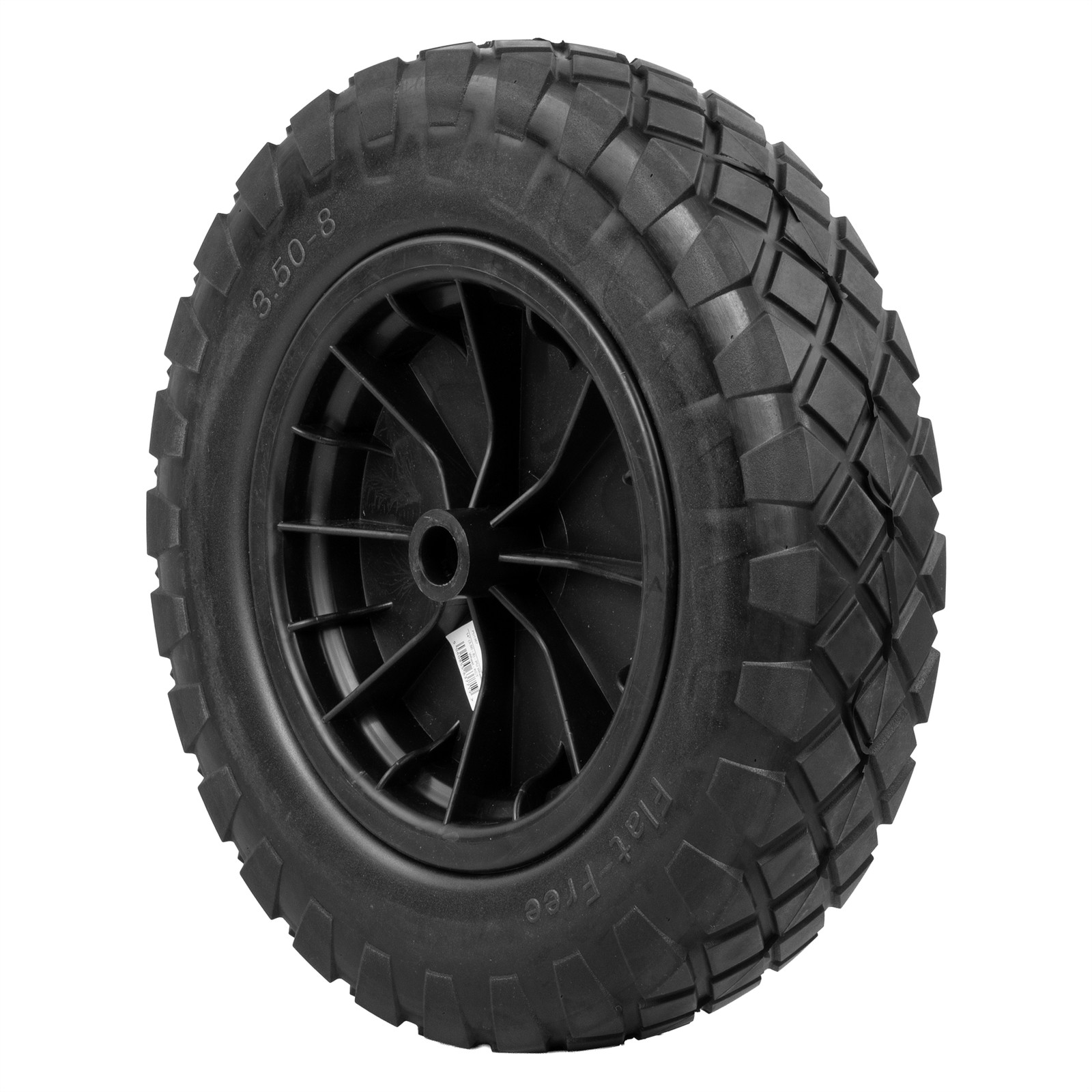 KCT 14"" (3.50 - 8) PUNCTURE PROOF / SOLID HEAVY DUTY PU WHEELBARROW CARTS WHEEL