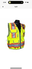 Radians SV55 Class 2 Heavy Woven Two Tone Engineer Vest- Large