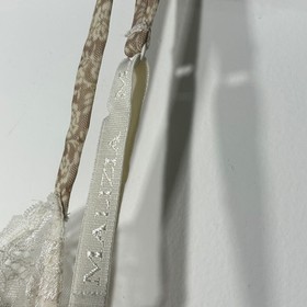 VTG Malizia by La Perla Ivory Silk Lace Underwire Full Coverage Bra Size 36D