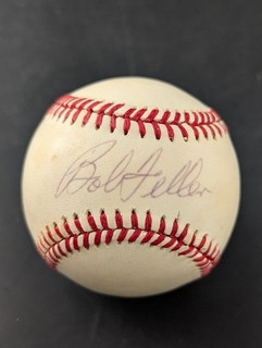 Bob Feller Signed Auto Bobby Brown Vintage AL MLB Baseball PSA DNA HOF Deceased