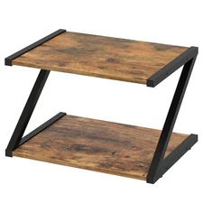 Desktop Printer Stand 2-Tier Printer Table with Storage Shelf Under Desk Prin...