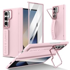 For Samsung Galaxy Z Fold 7 6 5 4 Hybrid Case w/ Hidden Stand Built-in Wristband