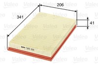 Valeo Luftfilter 585169 Filtereinsatz FüR Opel J96 CC Vectra E01 Speedster F19