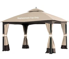 Replacement Top for 10x12 FT Gazebo Massillon Biscayne,Cabin-Style L-GZ933PST,Tu