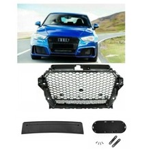 Calandre look RS3 noir brillant pour AUDI A3 8V phase 1 de 04/2012 à 04/2016