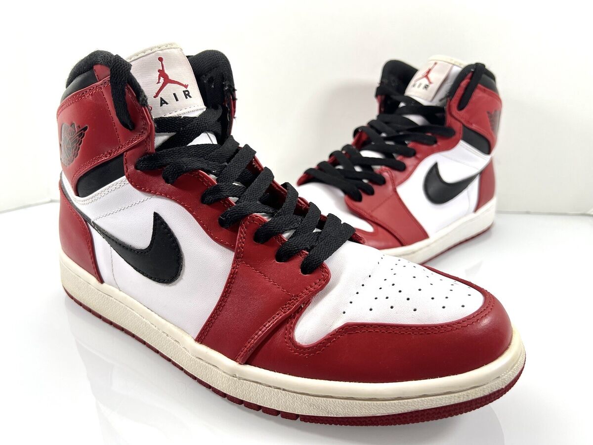 NIKE AIR JORDAN 1 HIGH CHICAGO 2013 WHITE BLACK VARSITY RED 332550