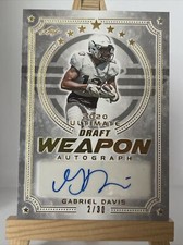 2020 Leaf Ultimate Draft Weapon Gold /30 Gabriel Davis #WA-GD2 Rookie Auto RC