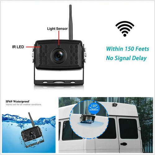 1296 HD Wireless Car Truck Van Trailer Bus Backup Camera WiFi IR For iOS Android - Foto 1 di 12