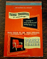 Vintage Matchbook: Paoli Chairs, Paoli, IN