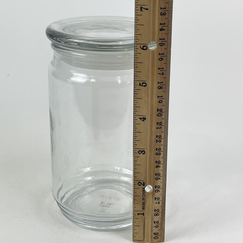 Empty Glass Candle Jar Clear with Suction Lid Airtight 6x3.5” - Picture 6 of 12