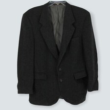 Vtg Evan Picone The Bon Gray 2 Button Blazer Suit Jacket USA 43 Regular