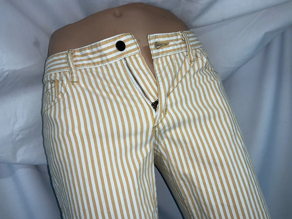 Pantalones informales Joe’s Jeans talla 27 algodón a rayas de sol rectos sin etiquetas YGI B0-238 Foto 3 de 4