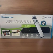 NEW Pandigital Handheld Wi-Fi Wand Scanner With Feeder Dock Purple Unopened Box