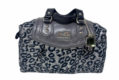 イベコレ 鉄虎 COACH LEOPARD OCELOT MADISON AUDREY SHOULDER BAG 14289 BLACK