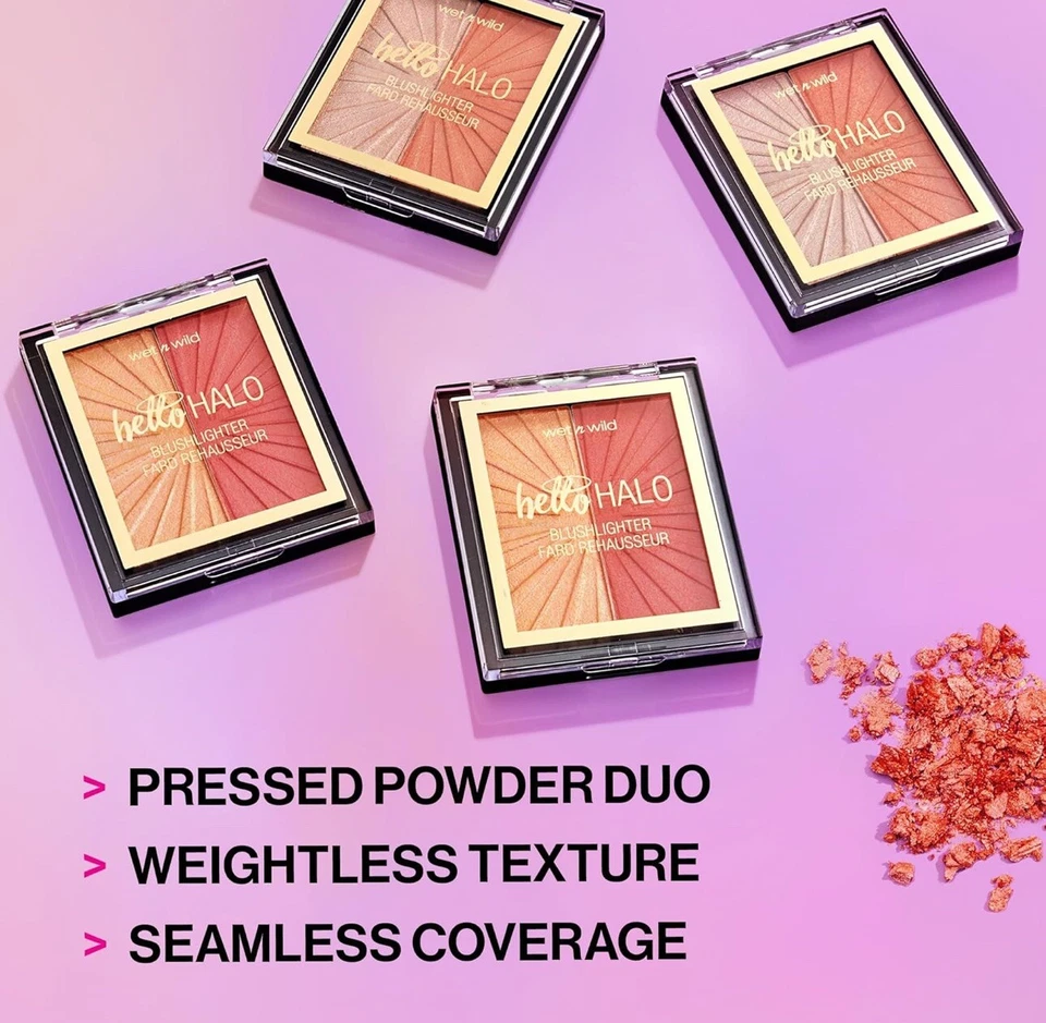 Wet n Wild MegaGlo Blushlighter Flash Me Blush & Highlighter Hello Halo 1111566 - Image 3 of 4