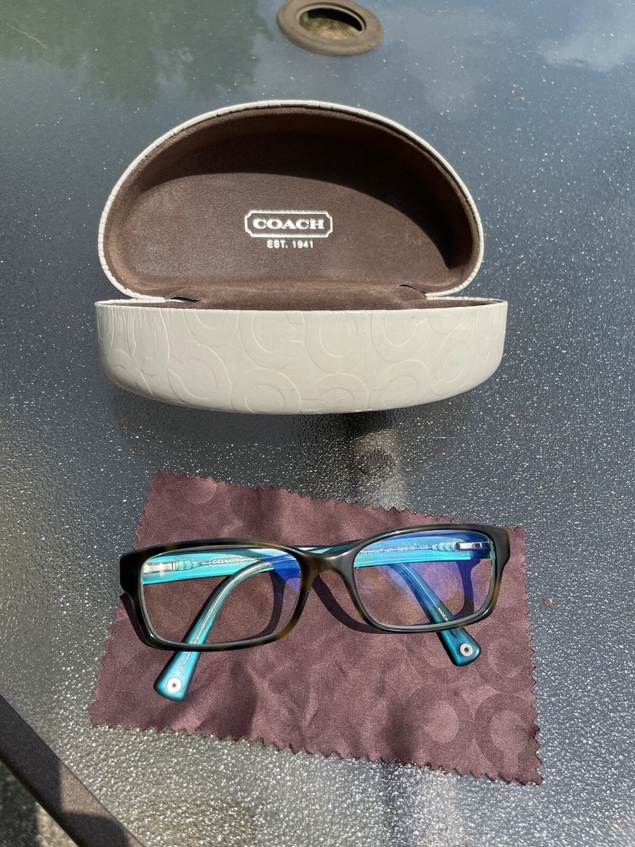 Coach HC6040 Brooklyn 5116 Dark Tortoise Teal Eyeglass Frames 52