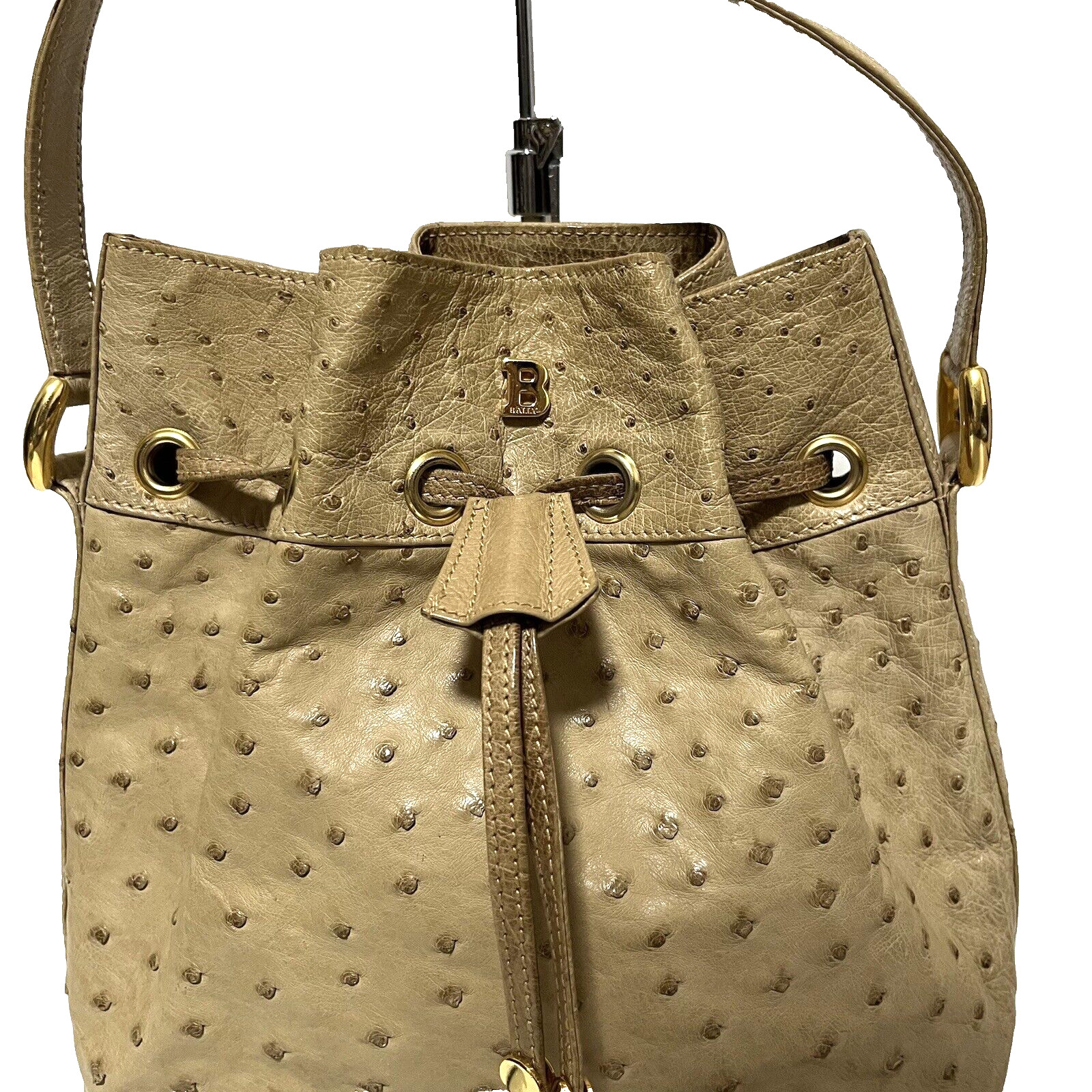 Authentic Bally drawstring bag leather  purse Fro… - image 4