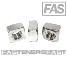 (4) 1/2-13 Stainless Steel Square Nuts 18-8 (4 Pcs)