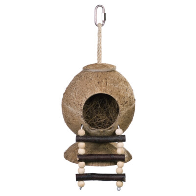 Nobby Kokosnuss-Haus mit Leiter 31x11,5cm für Vögel - Aktivspielzeug