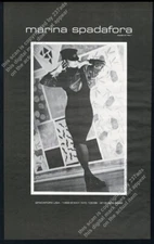 1985 Marina Spadafora black jumpsuit dress photo vintage fashion print ad