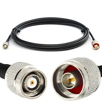 RP-TNC Stecker auf N Stecker Koaxial Antennenkabel WLAN 50ohm RG58 für WIFI