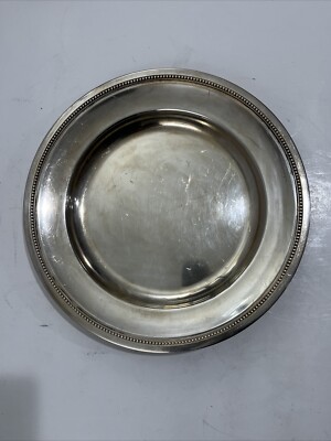 CHRISTOFLE FRENCH LARGE SILVER PLATED ROUND TRAY/CHARGER 12 3/4