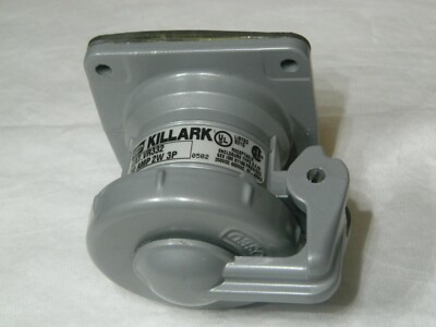 Hubbell Killark 1 Phase 250 VDC 600 VAC Self Grounding Receptacle VR332